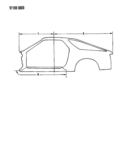1991 Dodge Daytona Aperture Panels Diagram