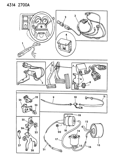 1984 Dodge D250 Speed Control - Electronic Diagram