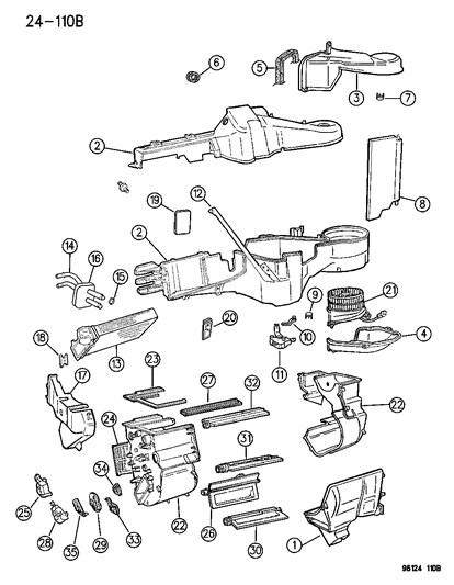1996 Chrysler Town & Country Heater Unit Diagram
