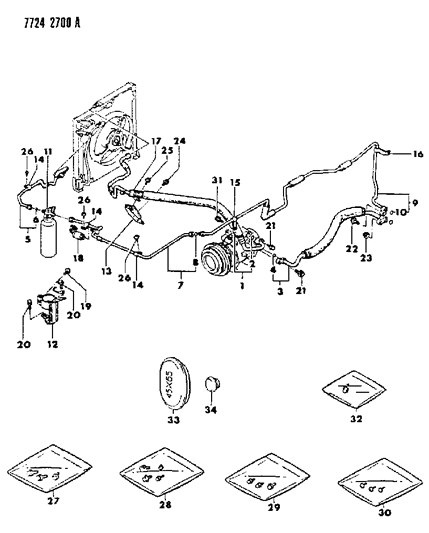 1987 Dodge Colt Plumbing - A/C Diagram