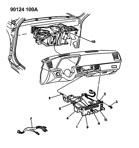1990 Chrysler Town & Country Controls, Heater Diagram