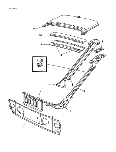 1984 Dodge Charger Liftgate Opening Diagram 1
