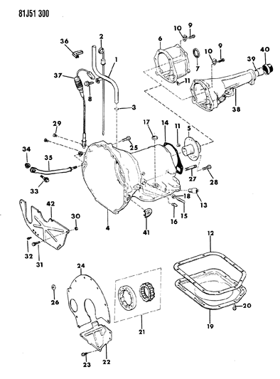 1986 Jeep Cherokee Case, Adapter & Miscellaneous Parts Diagram 2