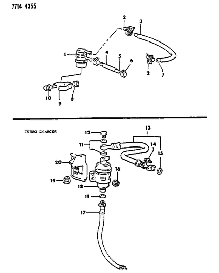 1988 Dodge Colt Strainer, Fuel, Q Engine Diagram for MB433774