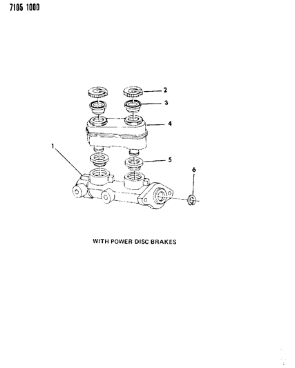 1987 Chrysler Town & Country Reservoir Asm Brake Master Cylinder Se Diagram for 4294045