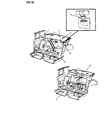 1987 Chrysler LeBaron Silencers - Rear Compartment Diagram
