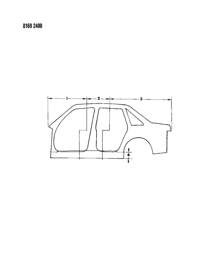 1988 Dodge Shadow Aperture Panels Diagram