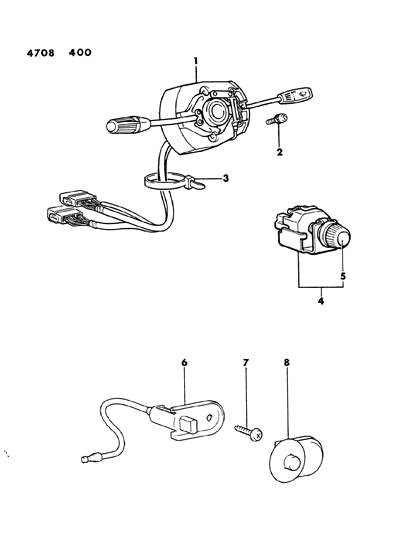 1984 Dodge Ram 50 Switches & Electrical Controls Diagram