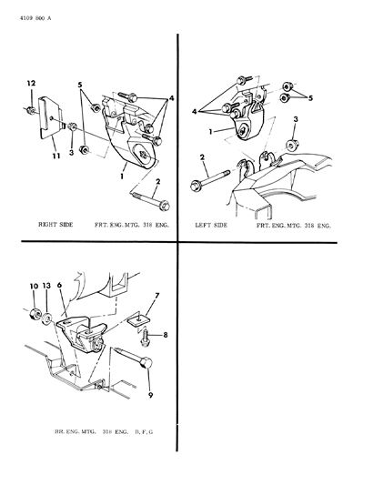 1984 Dodge Diplomat Engine Mounting Diagram