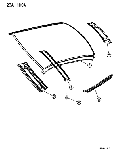 1994 Chrysler New Yorker Roof-Roof Outer Diagram for 4583269