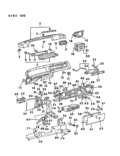 1984 Dodge Colt Screw-Tapping Diagram for MF453016