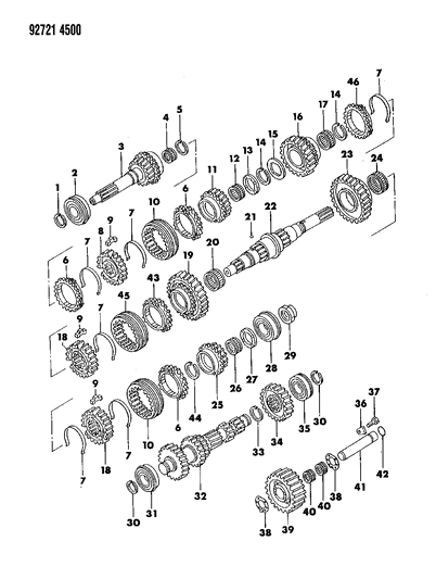 1993 Dodge Stealth Bearing Diagram for ME602443