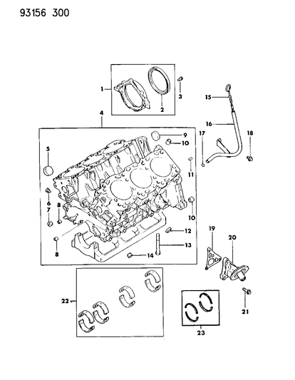 1993 Chrysler Town & Country Cylinder Block Diagram 2