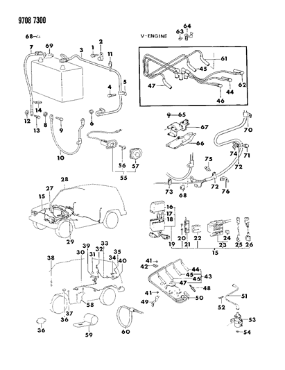 1989 Dodge Raider Screw-6X16 Washer Assembly-Wiring HRNESS Diagram for MS350169