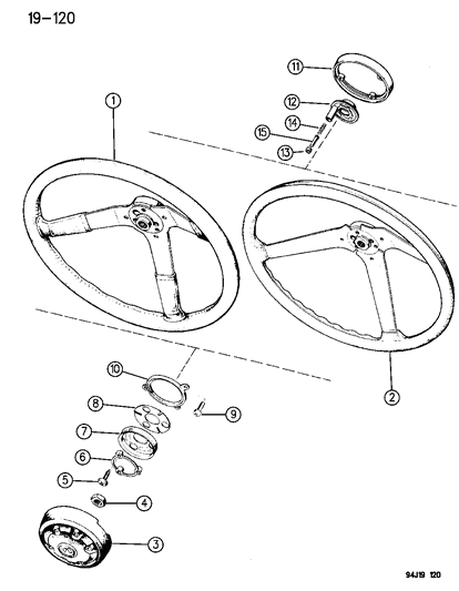 1994 Jeep Cherokee Steering Wheel Diagram