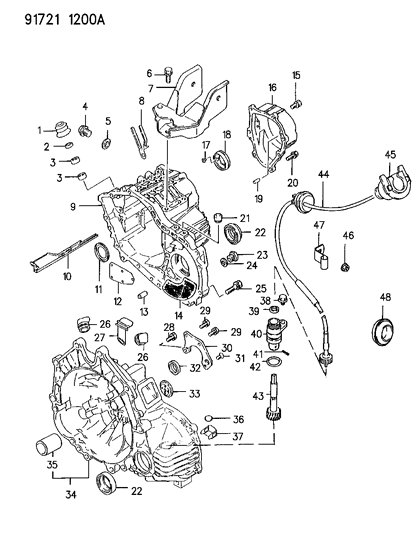 1991 Dodge Stealth Case & Miscellaneous Parts Diagram