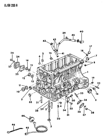 1987 Jeep Wagoneer Cylinder Block Diagram 2