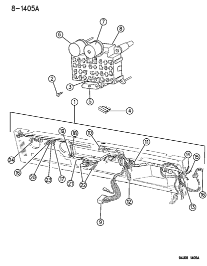 1995 Jeep Wrangler Wiring - Instrument Panel Diagram