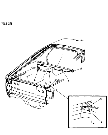 1987 Dodge Daytona Tonneau Cover Diagram