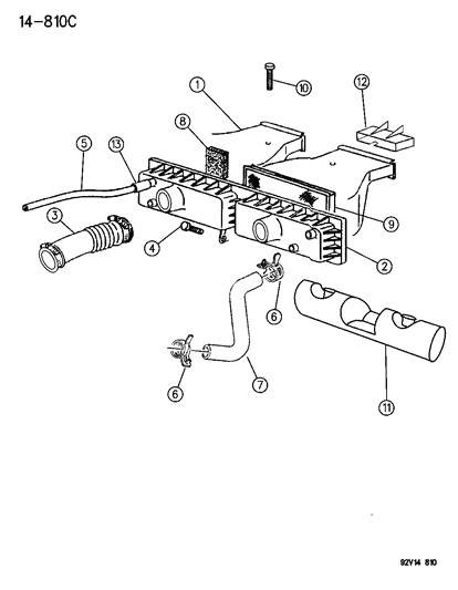 1993 Dodge Viper Tube-CCV To Air Cleaner Diagram for 5245288