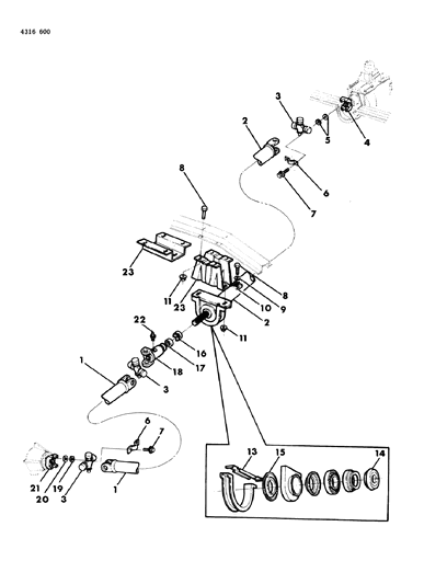 1984 Dodge W150 Propeller Shaft 2 Piece And Universal Joint Diagram 2