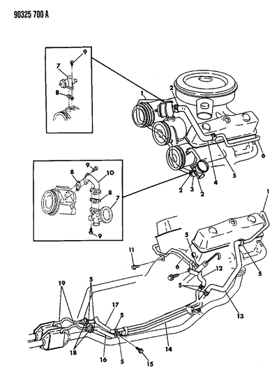 1990 Dodge Ram Van Air Pump Tubing Diagram 1