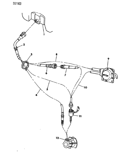 1985 Chrysler LeBaron Cable, Speedometer Diagram