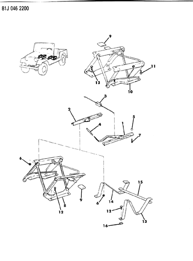 1986 Jeep Wrangler SUPT-Cushion Diagram for J5758537