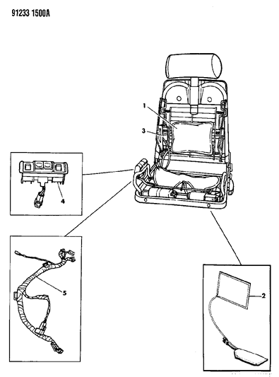 1991 Chrysler LeBaron Lumbar & Thigh Support - Electric Diagram