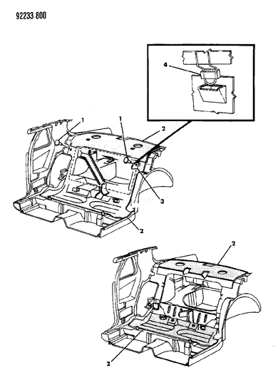 1992 Chrysler LeBaron Silencers - Rear Compartment Diagram