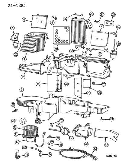 1994 Dodge Ram 1500 Heater Unit Diagram
