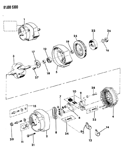1986 Jeep Grand Wagoneer Alternator Diagram 4