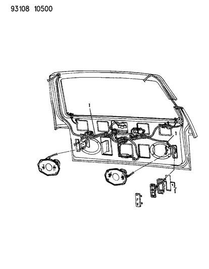1993 Chrysler Town & Country Wiring - Liftgate Diagram