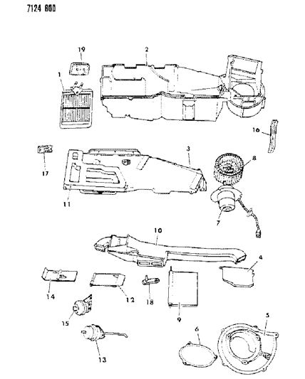 1987 Dodge Caravan Heater Unit Diagram 1