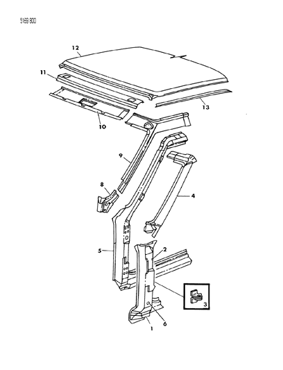 1985 Dodge Charger Body Front Pillar Diagram