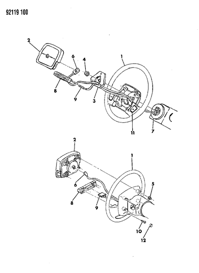 1992 Dodge Shadow Steering Wheel Diagram