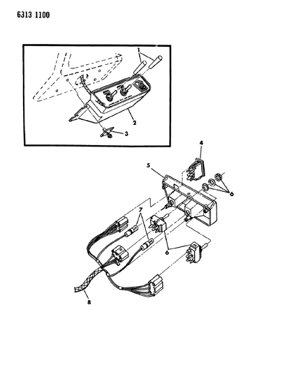 1987 Dodge Ramcharger Controls, Electric Touch Snow Plow Diagram