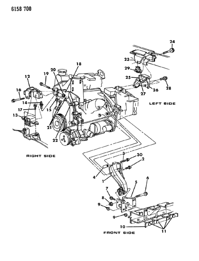 1986 Chrysler Town & Country Engine Mounting Diagram 1
