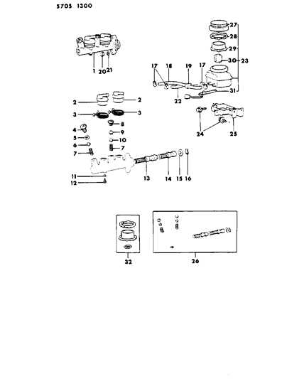 1986 Dodge Conquest Brake Master Cylinder Diagram