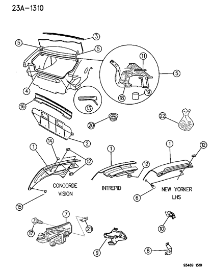 1994 Dodge Intrepid Deck Lid Diagram