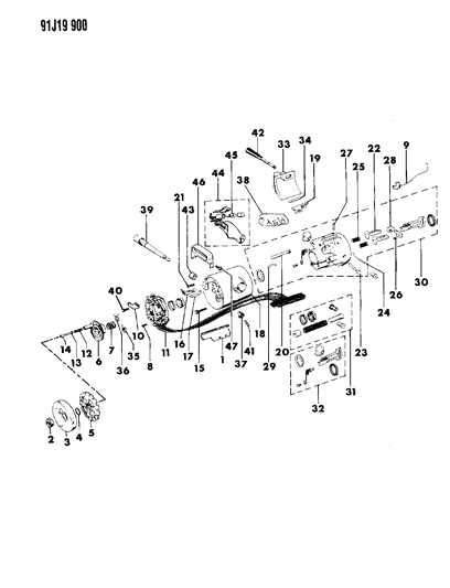 1992 Jeep Wrangler Lever-Turn Signal Diagram for 56003867