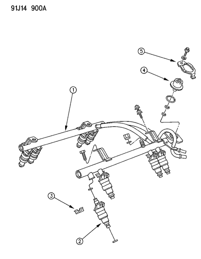 1991 Jeep Comanche Fuel Rail Diagram
