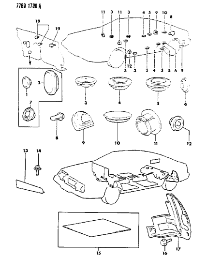 1988 Chrysler Conquest Plugs & Silencers Diagram