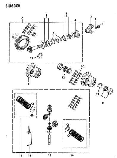 1984 Jeep J20 Differential & Gears Diagram 5