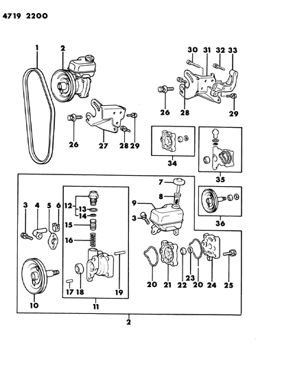 1984 Dodge Ram 50 Power Steering Pump Diagram 3