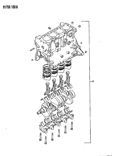 1991 Dodge Colt Short Engine Diagram