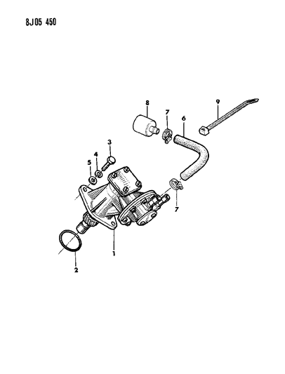 1989 Jeep Wagoneer Vacuum Pump - Brake Diagram