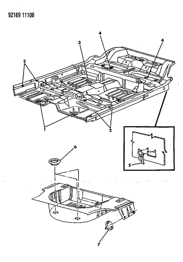 1992 Chrysler New Yorker Floor Pan Plugs Diagram