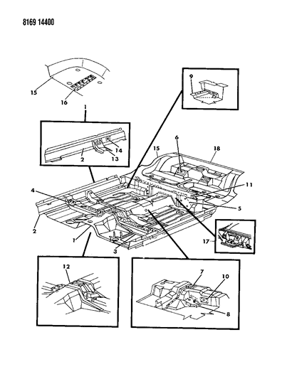 1988 Chrysler New Yorker Floor Pan Diagram