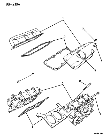 1996 Chrysler Town & Country Cylinder Head Diagram 3